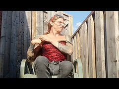 Masturbación, Al aire libre, Transexual, Solo