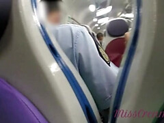 Amateur, Cfnm, Despelote, Masturbación, Público, Coño, Tren, Voyeur