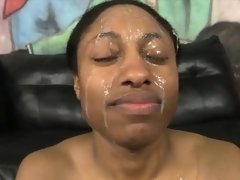 Черные, Минет, Семяизвержение, Черненькие, Сперма на лице