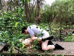 Slutty Teen Fucks Outdoors