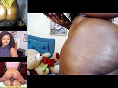 Ebony BBW crazy webcam sex show