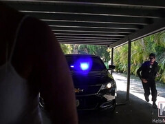 Kelsi Monroe fucked hard on police car