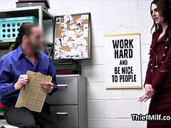 Perfume thief gets fucked hard in the office