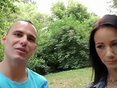 Czech teen pornstar agrees to fuck for cash in front of BF while cuckold watches