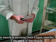 Naked medical examination for a busty eurobabe