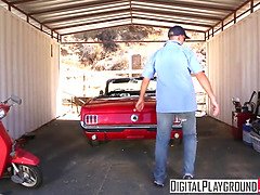 Farrah Flower's tight ass gets destroyed by a big dong in POV-style digital playground