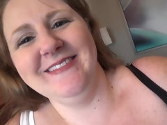 Smiley fat MILF Adara Star fucks young boy